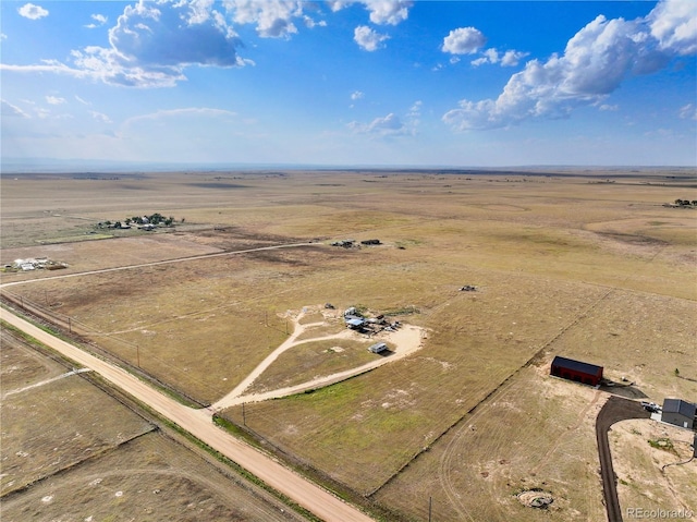 drone / aerial view featuring a rural view