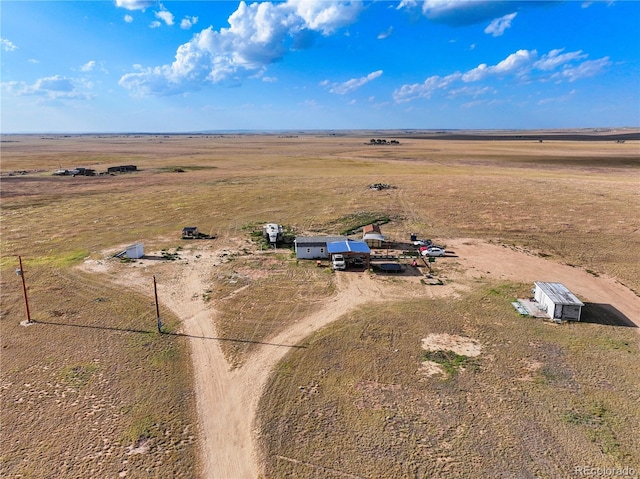 aerial view with a rural view