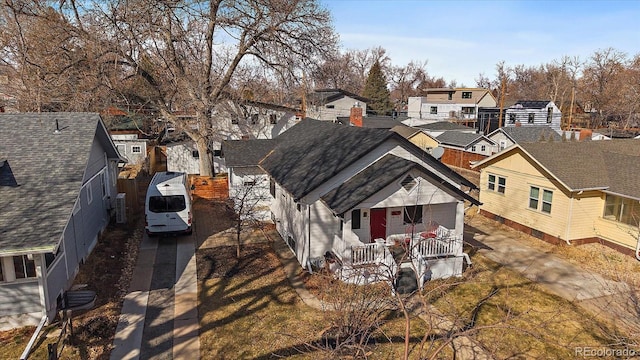 bird's eye view featuring a residential view