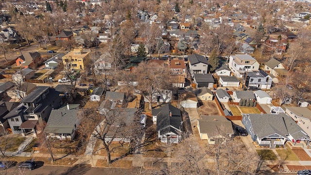 bird's eye view featuring a residential view