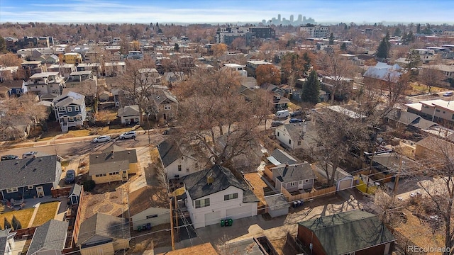 drone / aerial view with a residential view