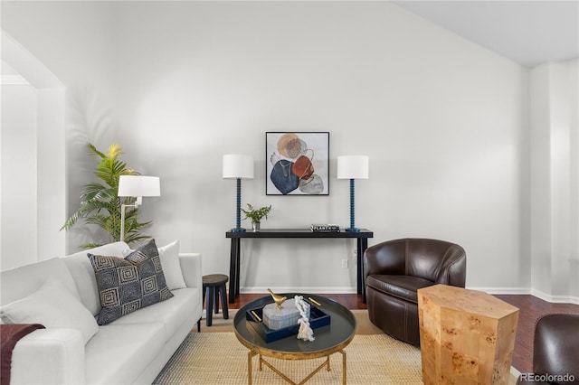 9453 Lark Sparrow Dr, Highlands Ranch, CO 80126 - living area with wood finished floors and baseboards