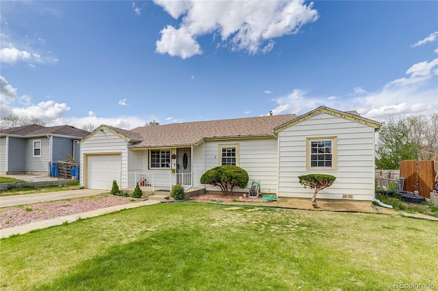 1881 E 95th Ave, Thornton, CO 80229 - ranch-style home with fence, an attached garage, driveway, and a front yard
