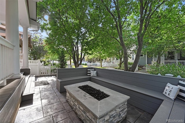 2813 Central Park Blvd, Denver, CO 80238 - view of patio / terrace featuring an outdoor fire pit