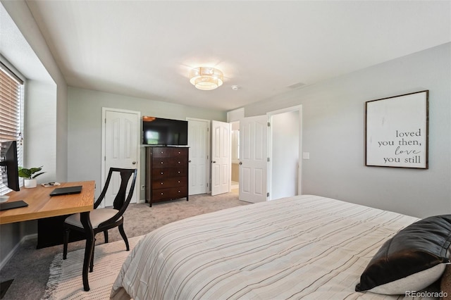 2813 Central Park Blvd, Denver, CO 80238 - bedroom with light carpet, an office area, and baseboards