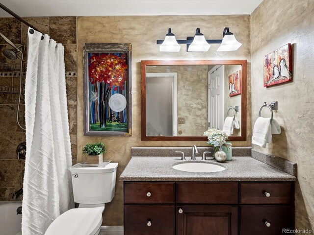 11877 W Bowles Cir, Littleton, CO 80127 - full bathroom with vanity and shower / bath combination with curtain