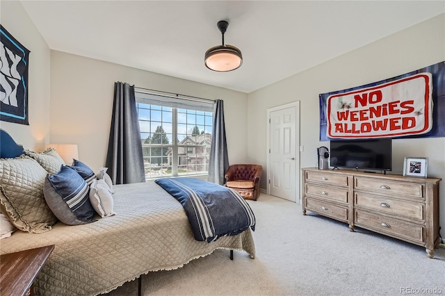 view of carpeted bedroom