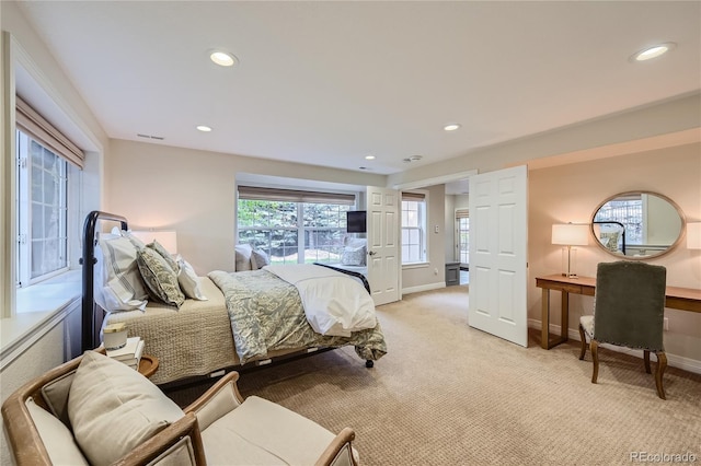 view of carpeted bedroom