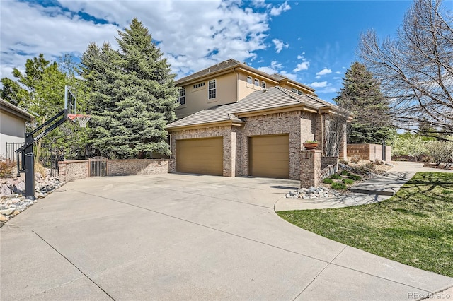 view of property exterior featuring a garage