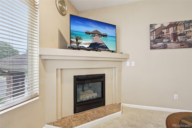 4545 Wheaton Dr Unit B210, Fort Collins, CO 80525 - detailed view of carpet floors and a glass covered fireplace