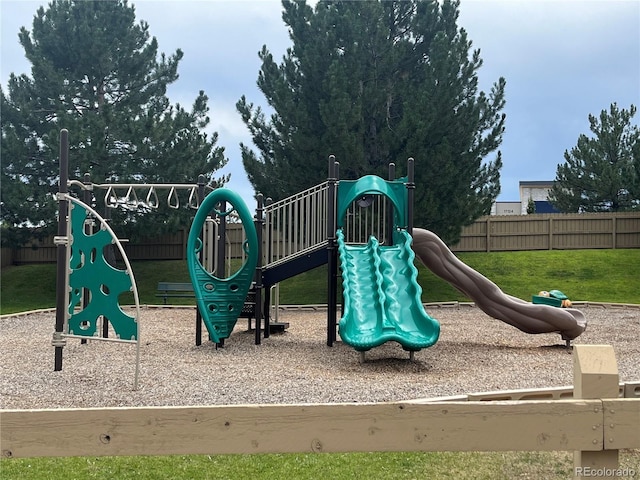 view of jungle gym