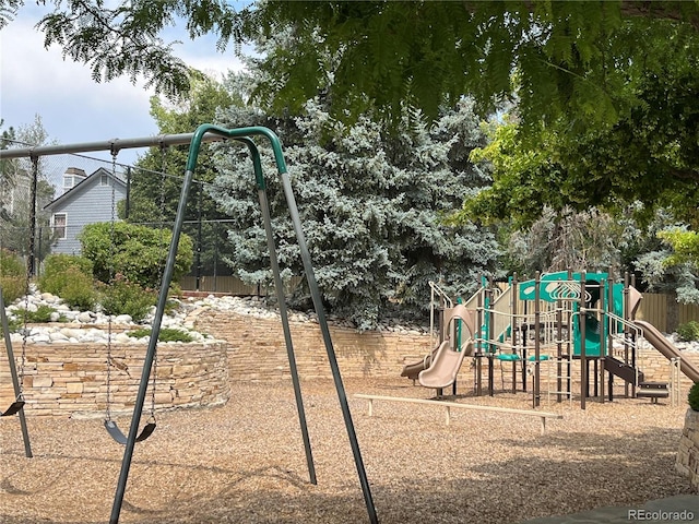 view of jungle gym