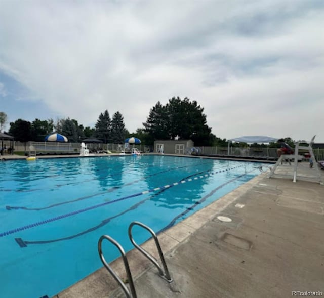 view of pool with a patio area