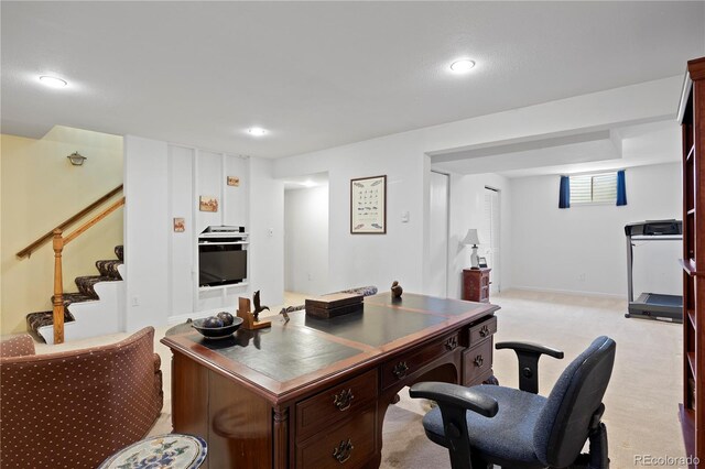 2608 E Fremont Pl, Centennial, CO 80122 - office area with recessed lighting and light colored carpet