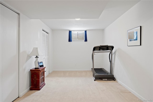 2608 E Fremont Pl, Centennial, CO 80122 - workout area featuring carpet and baseboards