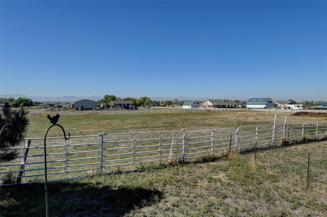 view of yard featuring a rural view