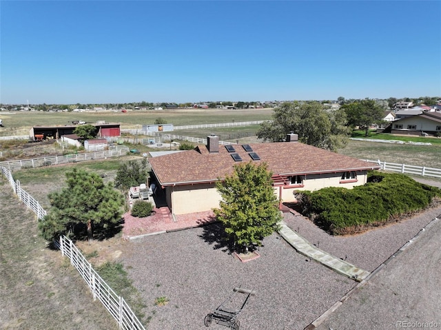 bird's eye view featuring a rural view