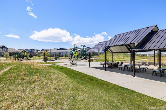1632 Saddlesmith Pl, Castle Pines, CO 80108 - view of property's community featuring a gazebo and a yard