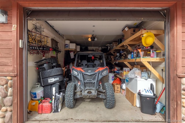 storage area featuring a garage