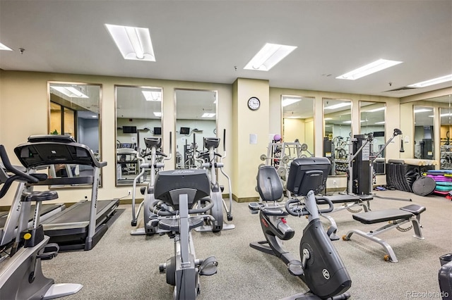 view of exercise room