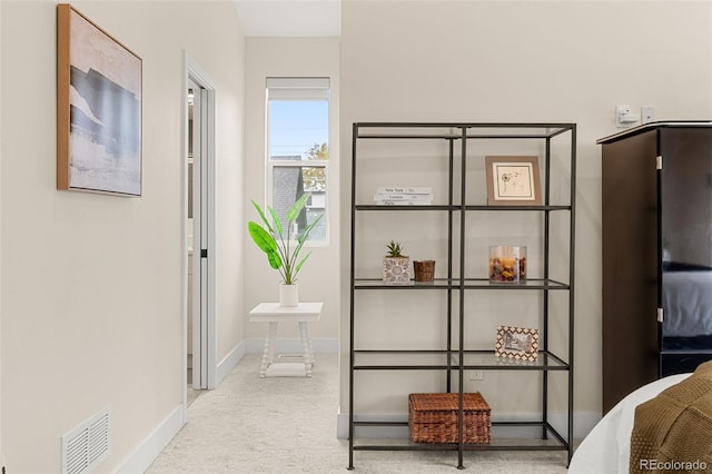 interior space featuring carpet flooring