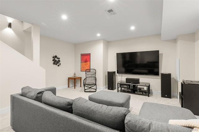 view of carpeted living room