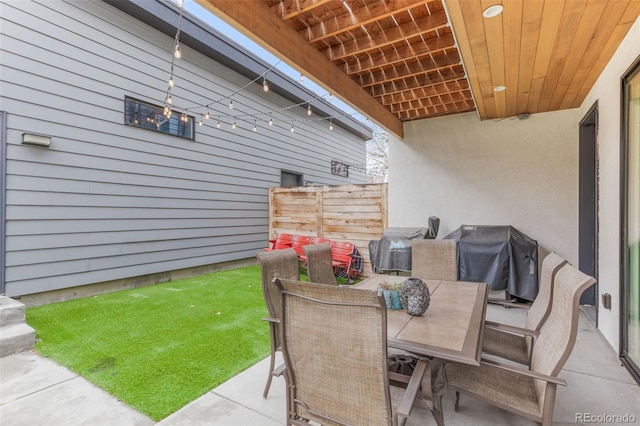 view of patio with grilling area