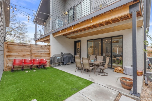 view of patio / terrace featuring a grill