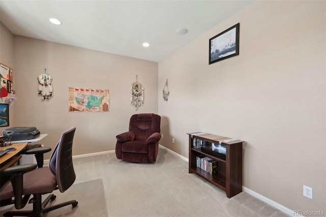 6612 Big Leaf Ln, Colorado Springs, CO 80927 - office space featuring light carpet and recessed lighting