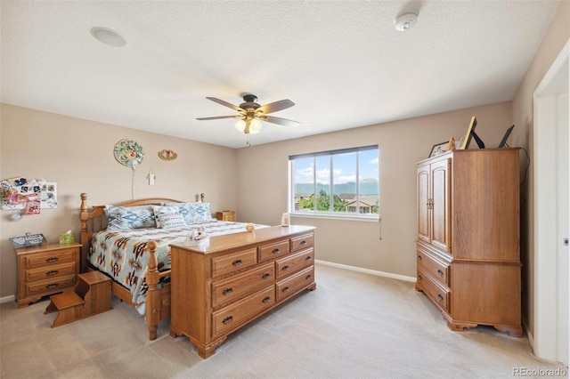 6612 Big Leaf Ln, Colorado Springs, CO 80927 - bedroom featuring light colored carpet and a ceiling fan