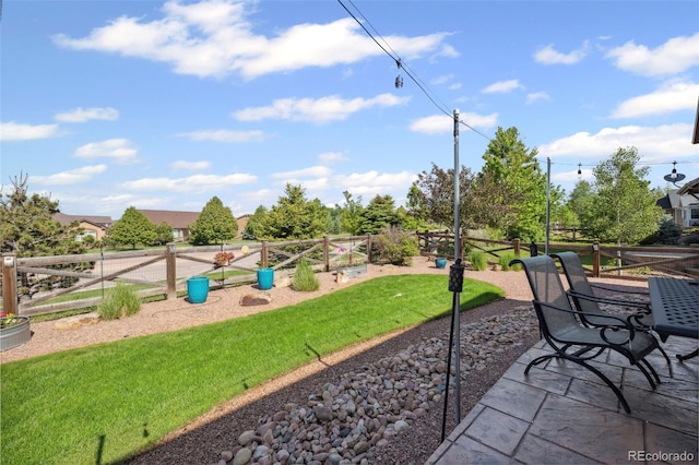 6612 Big Leaf Ln, Colorado Springs, CO 80927 - view of patio / terrace with a garden