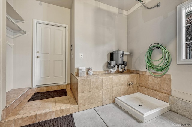 bathroom featuring tile patterned flooring