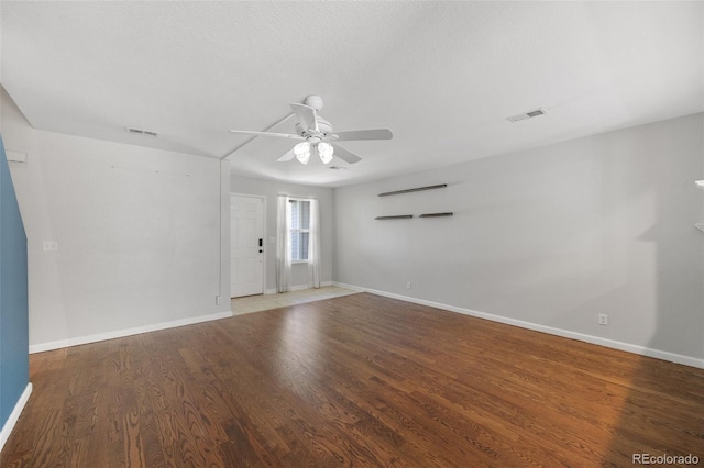 11050 Gaylord St, Northglenn, CO 80233 - spare room featuring a ceiling fan, baseboards, and wood finished floors