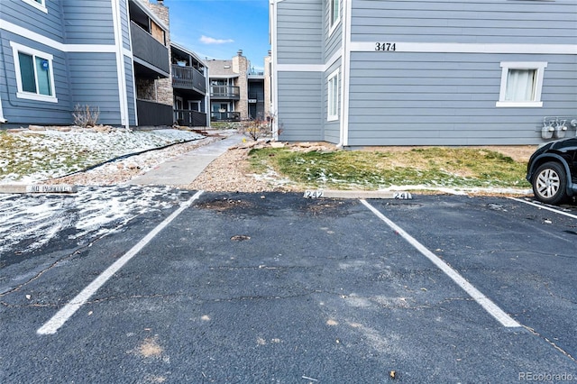 view of parking / parking lot