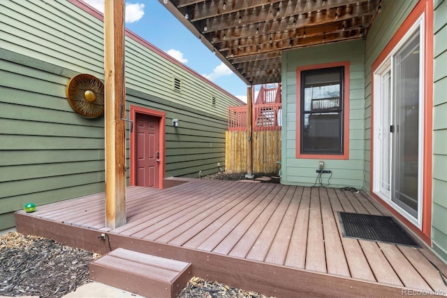 view of wooden deck