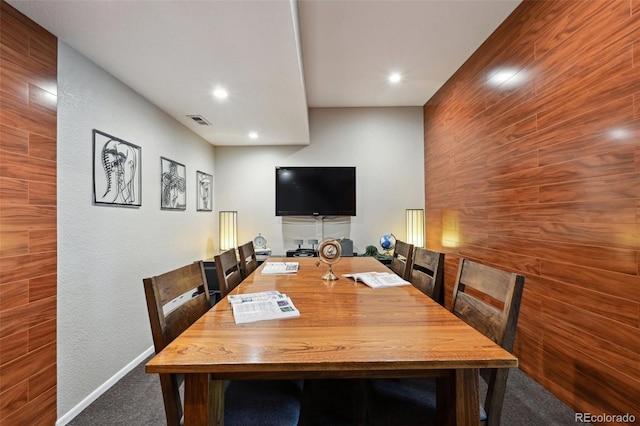 3195 Blake St Unit 106, Denver, CO 80205 - dining room with carpet floors, recessed lighting, and baseboards