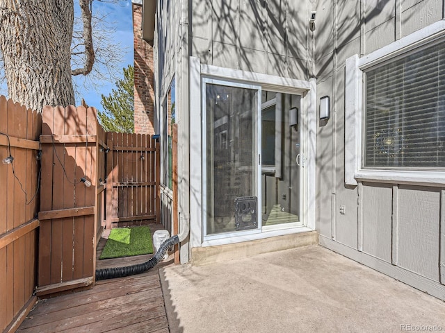 view of patio / terrace featuring a gate