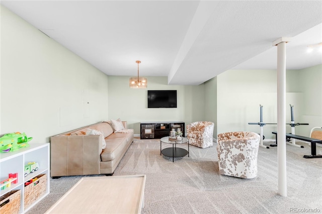 view of carpeted living room