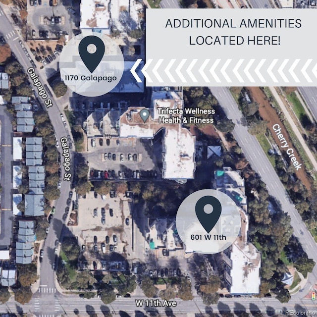 601 W 11th Ave Unit 1101, Denver, CO 80204 - aerial view of property's location