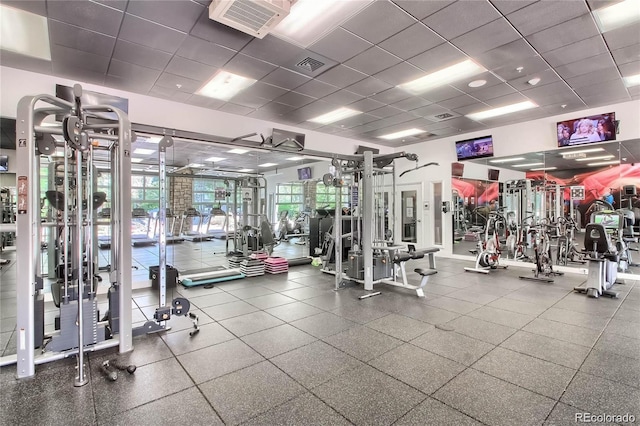 601 W 11th Ave Unit 1101, Denver, CO 80204 - workout area featuring a paneled ceiling