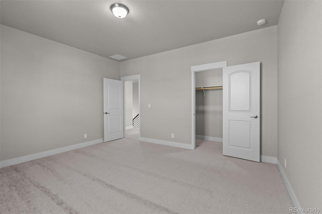 21202 E 63rd Dr, Aurora, CO 80019 - unfurnished bedroom featuring baseboards, light carpet, and a closet