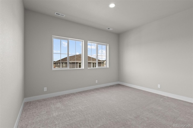 21202 E 63rd Dr, Aurora, CO 80019 - carpeted empty room featuring visible vents, recessed lighting, and baseboards
