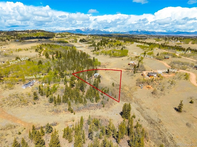 902 Hawk Way, Jefferson, CO 80456 - view of rural area featuring property parcel outlined and a mountainous background