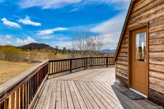 902 Hawk Way, Jefferson, CO 80456 - wooden deck with a mountain view