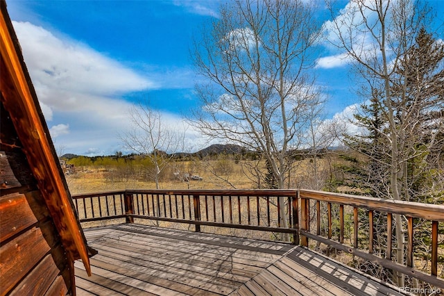 902 Hawk Way, Jefferson, CO 80456 - wooden deck featuring a mountain view