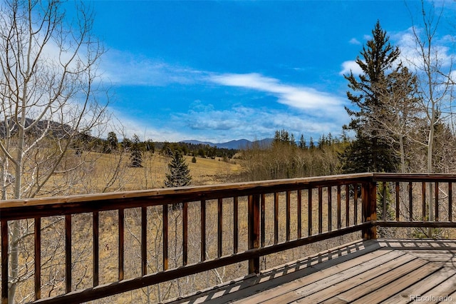 902 Hawk Way, Jefferson, CO 80456 - wooden deck featuring a mountain view