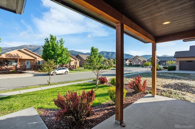 133 Starbuck Cir, Salida, CO 81201 - view of patio / terrace featuring a residential view and a mountain view