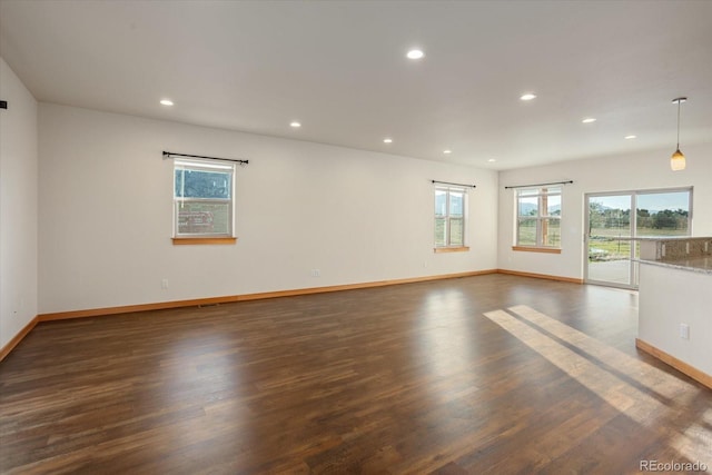 133 Starbuck Cir, Salida, CO 81201 - empty room featuring plenty of natural light, wood finished floors, and recessed lighting