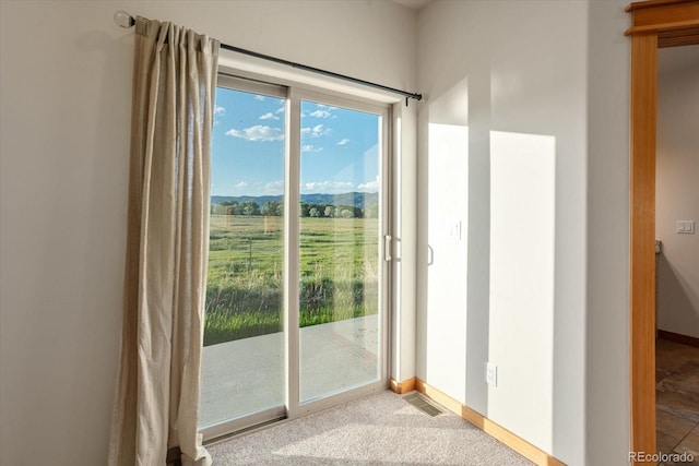 133 Starbuck Cir, Salida, CO 81201 - entryway with carpet and a view of countryside