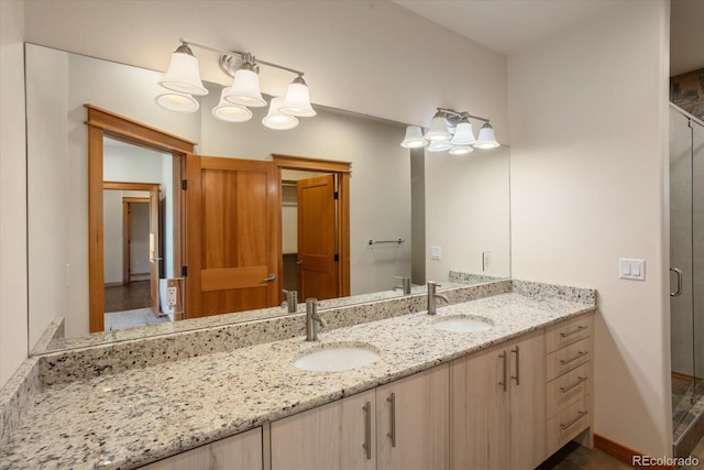 133 Starbuck Cir, Salida, CO 81201 - full bath with double vanity and a shower stall